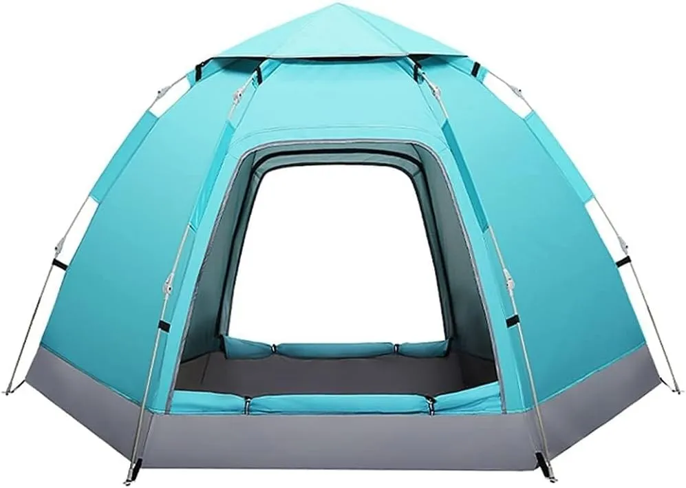 Instant Pop Up Dome Tent for 3-4 Person, Waterproof Camping & Hiking Tent with 2 Doors, UV Protection, Easy Setup, Lightweight Portable Tent for Outdoor Travel
