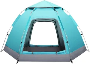 Instant Pop Up Dome Tent for 3-4 Person, Waterproof Camping & Hiking Tent with 2 Doors, UV Protection, Easy Setup, Lightweight Portable Tent for Outdoor Travel