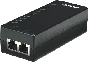 Intellinet PoE Injector - Converts Non-PoE to PoE Connections - Use CAT5 Ethernet Cable with RJ45 to Provide Both Power and Data – Supplies 15.4W up to 100 M (328 ft) Black 524179