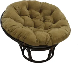 International Caravan Furniture Piece Rattan 42-Inch Papasan Chair with Micro Suede Cushion, Java