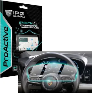 IPG ProActive Made for Porsche 2024 Panamera 12.3 Inch Dashboard 9H Hardness Screen Protector Nano Ceramic Film Ultra Responsive High Clarity Anti Scratch Smudge Guard for PanaDash