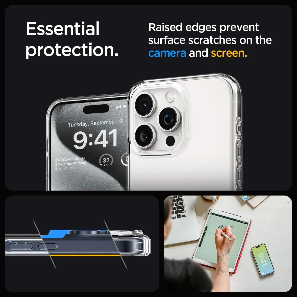 iPhone 15 Pro Max Crystal Clear Soft Silicon Transparent Scratch-Resistant Case - Clear