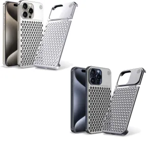 iPhone 15 Pro Super Slim AeroFLex Metal Frame Less Case with Magsafe - Grey / Silver