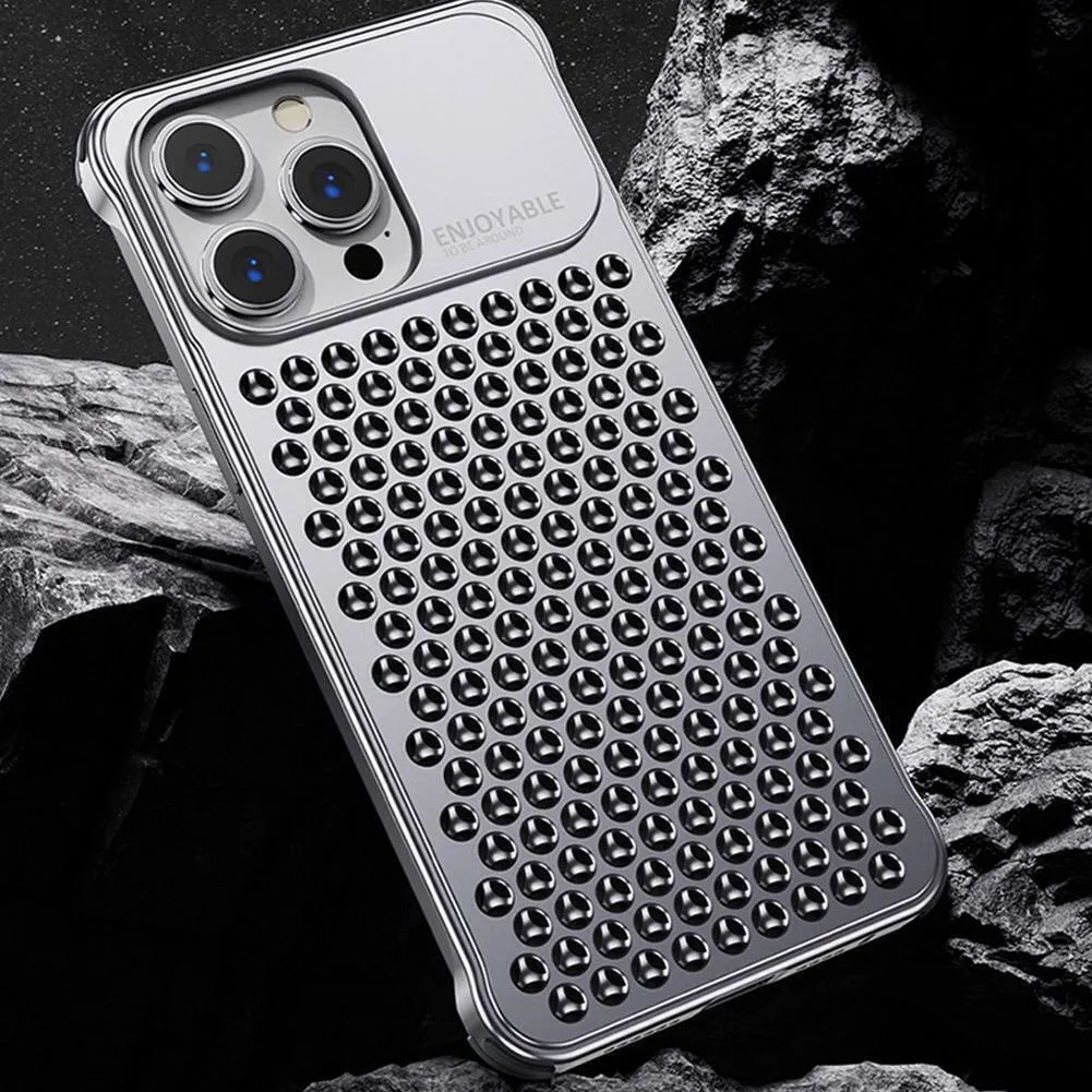 iPhone 15 Pro Super Slim AeroFLex Metal Frame Less Case with Magsafe - Grey / Silver