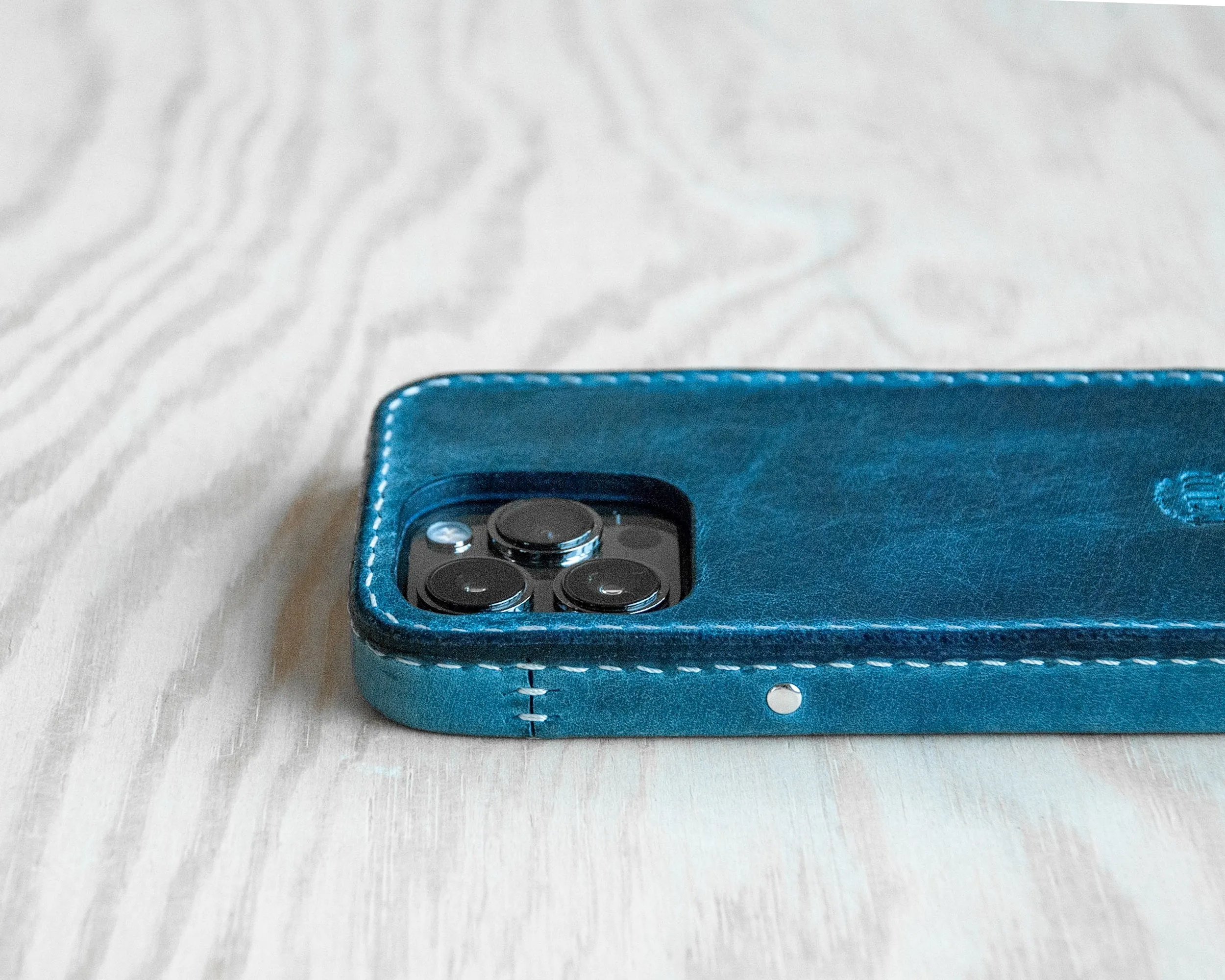 iPhone Leather Case | Handmade | Oil Waxed Leather | Jeans