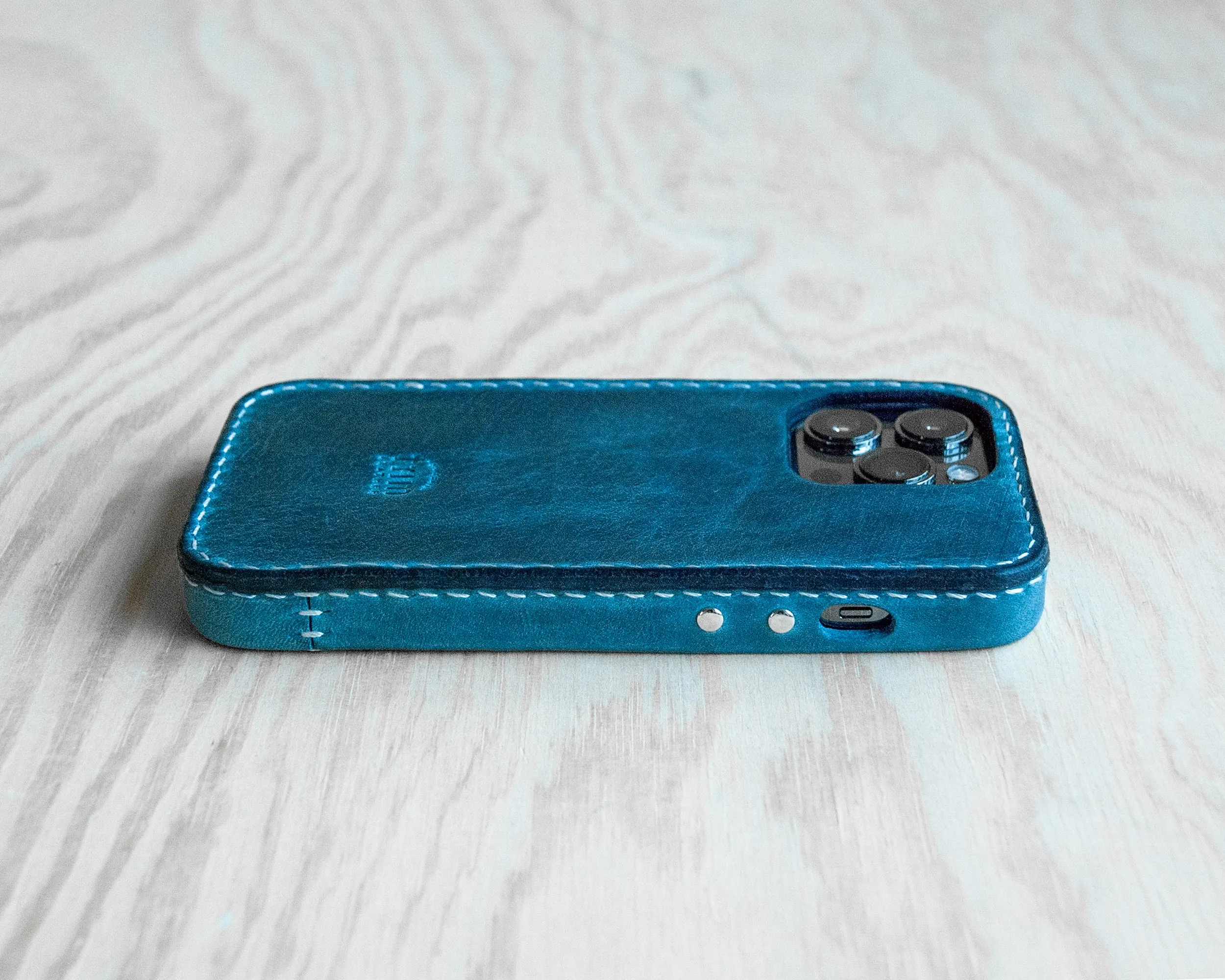 iPhone Leather Case | Handmade | Oil Waxed Leather | Jeans