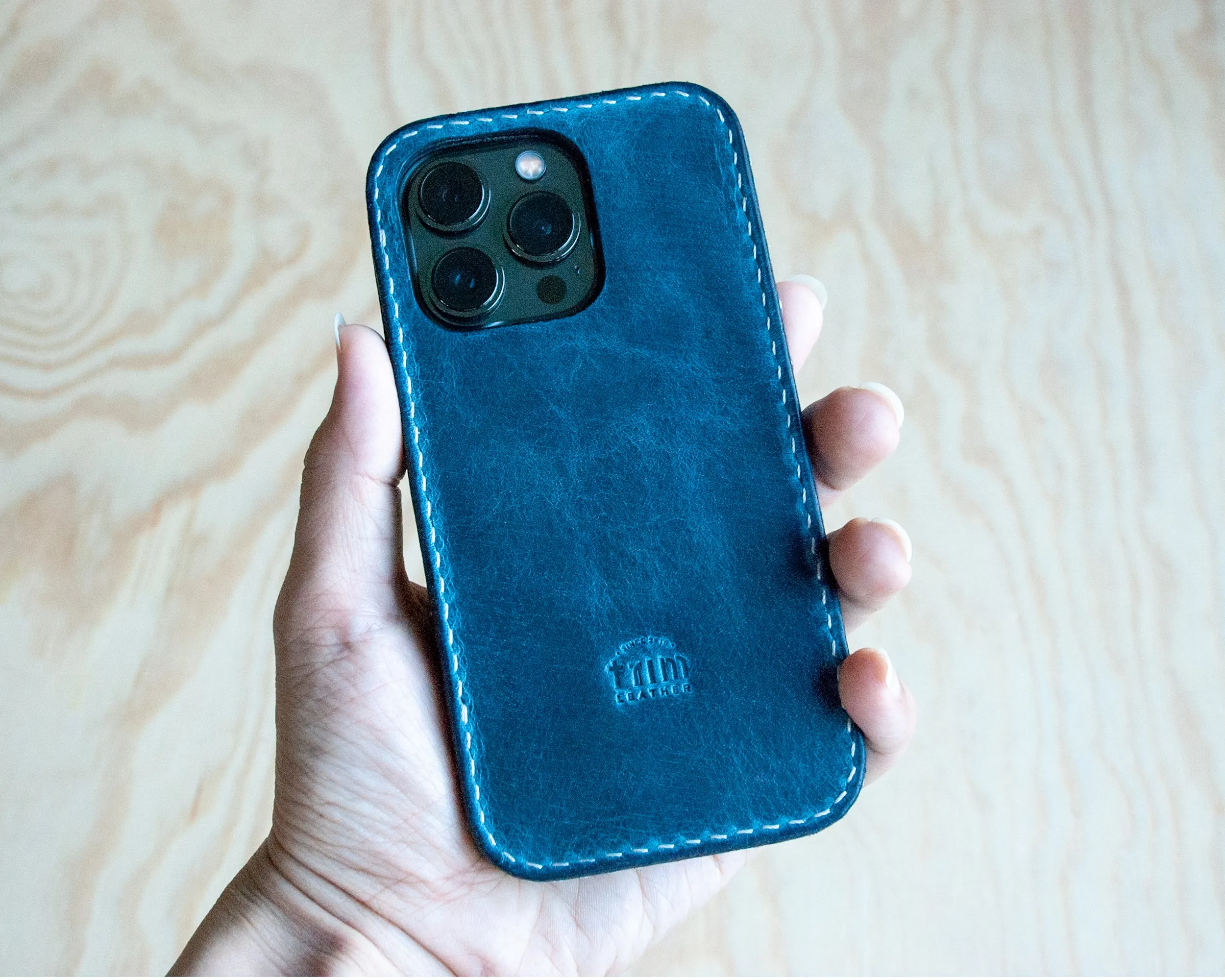 iPhone Leather Case | Handmade | Oil Waxed Leather | Jeans