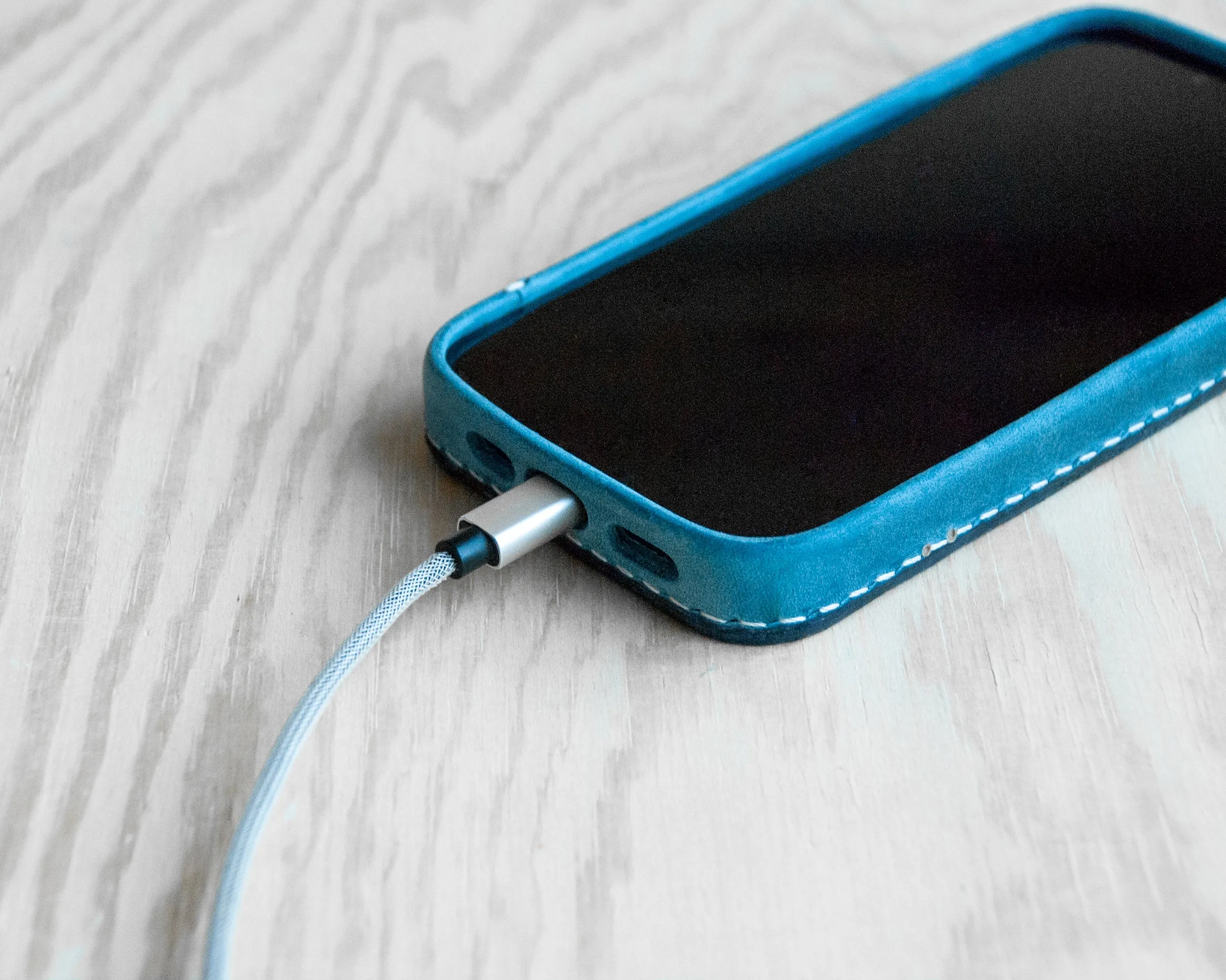 iPhone Leather Case | Handmade | Oil Waxed Leather | Jeans