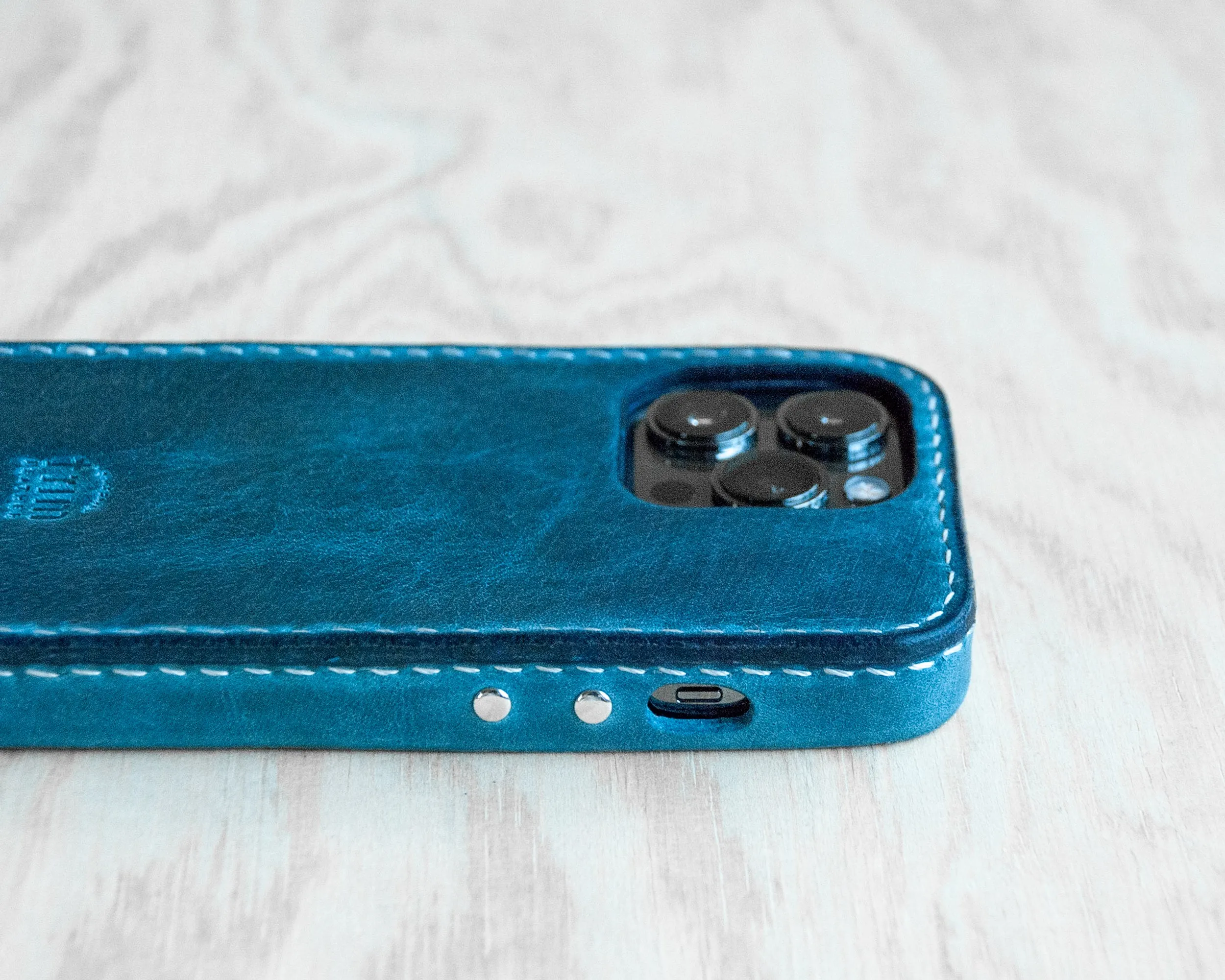 iPhone Leather Case | Handmade | Oil Waxed Leather | Jeans