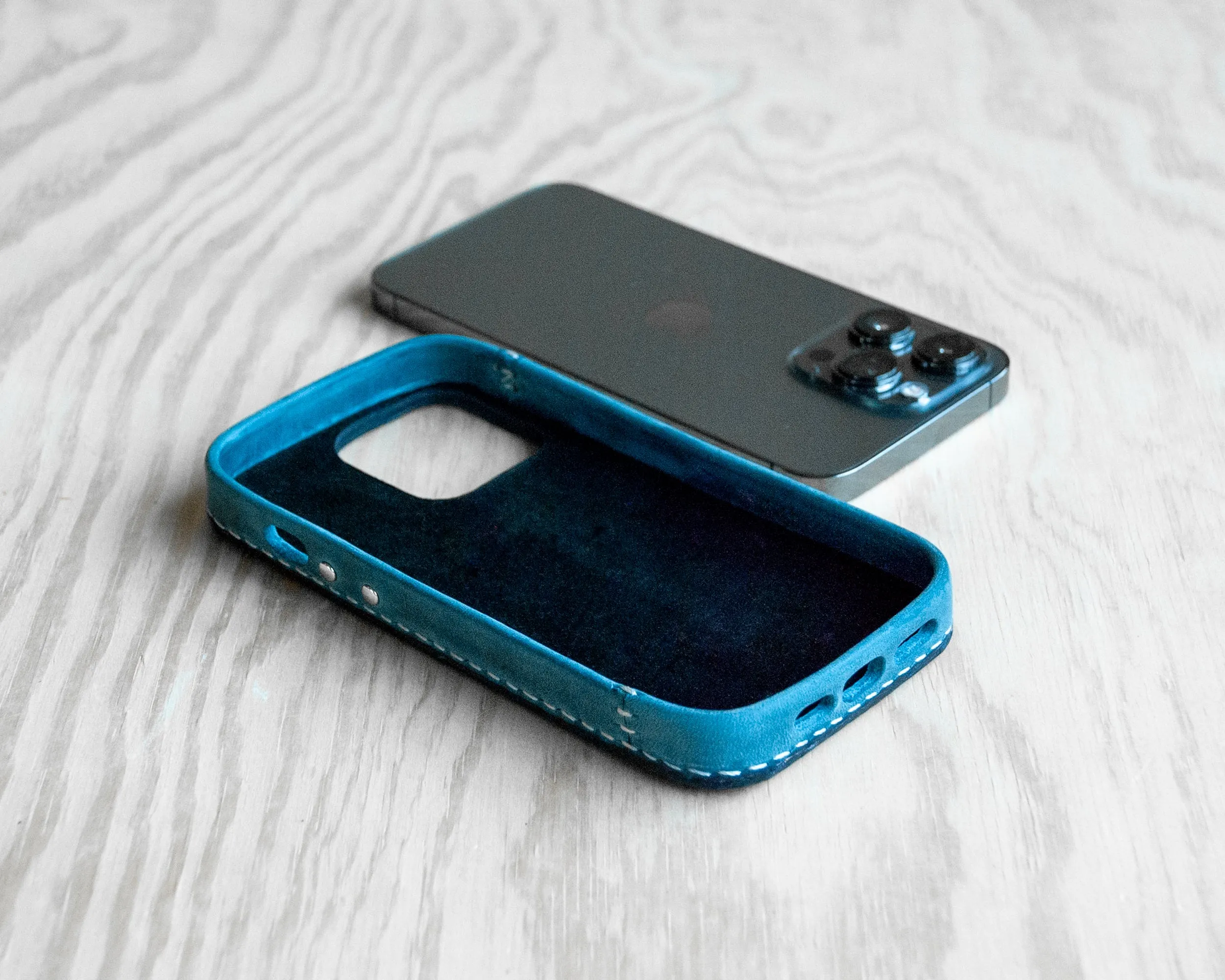 iPhone Leather Case | Handmade | Oil Waxed Leather | Jeans