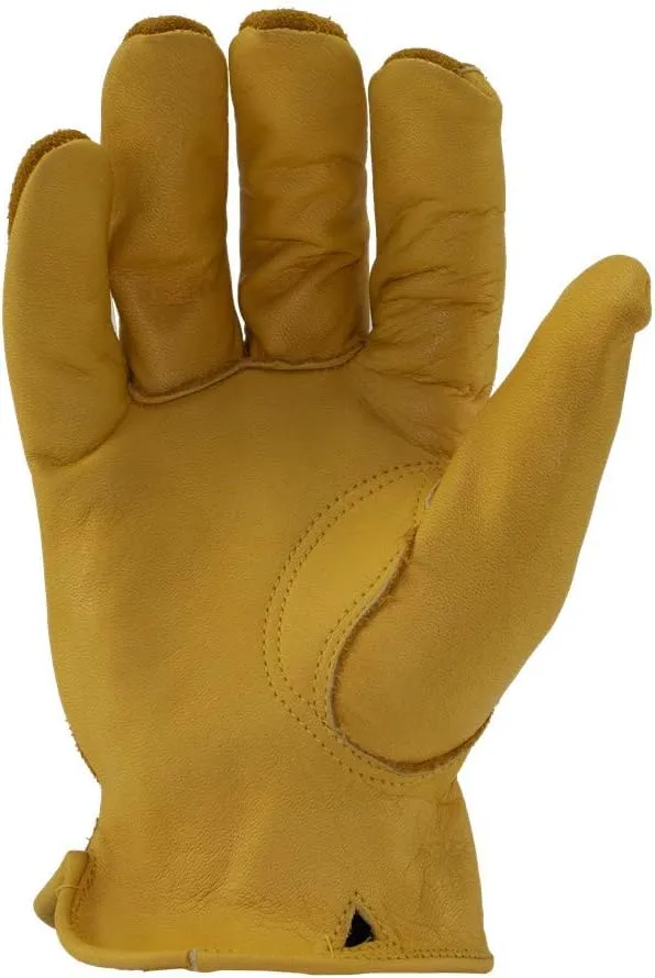 Ironclad Workhorse Leather Work Gloves, Suggested Uses For Landscaping, Ranch Work, Diy Projects, Sized XS, S, M, L, XL, XXL, XXXL (1 Pair), Gold Leather (IEX-WHO-01-XS)