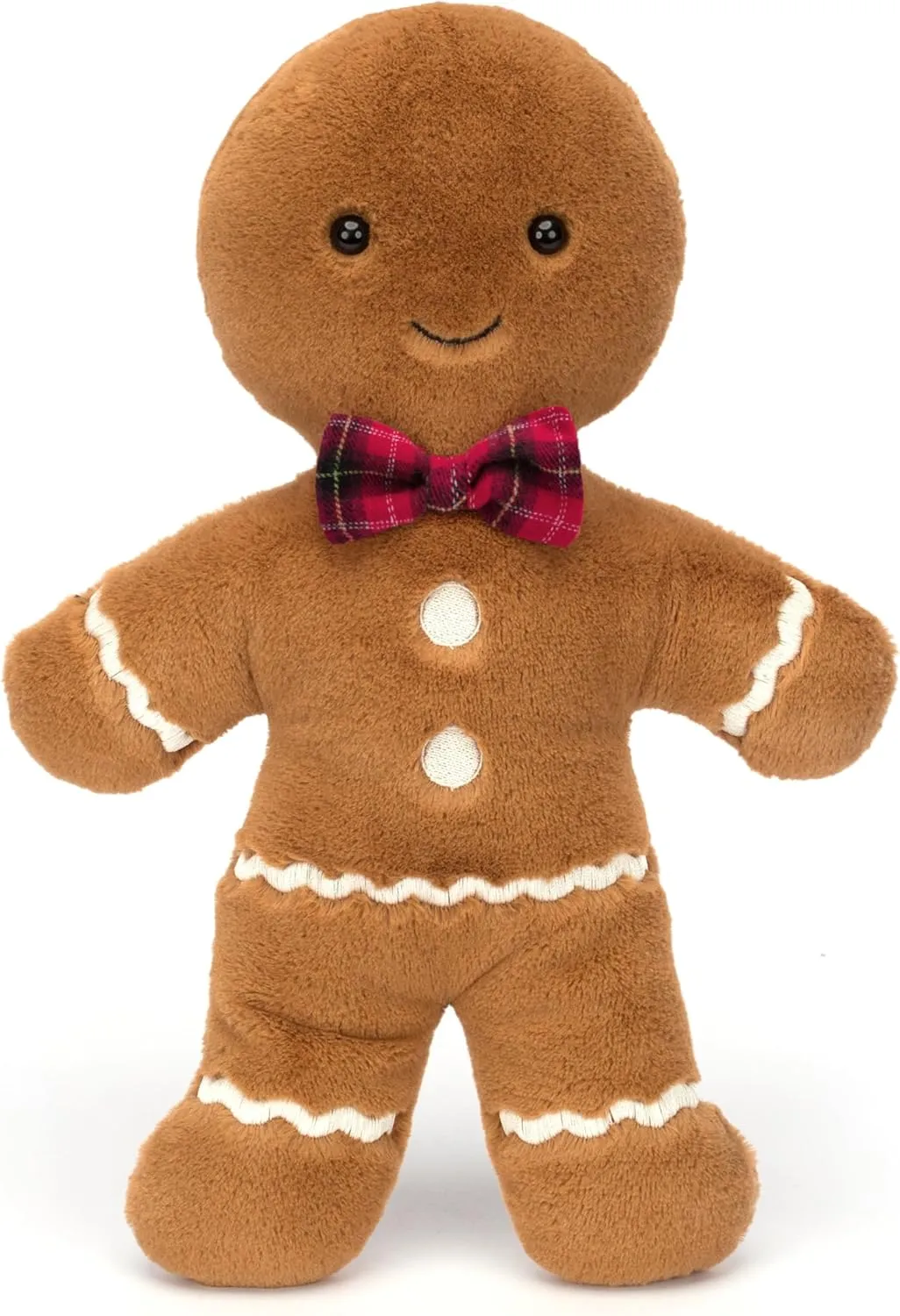 Jellycat Jolly Gingerbread Fred Stuffed Toy, Large 13 inches - Christmas Plush Décor