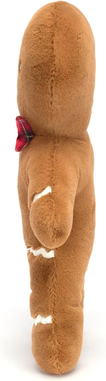 Jellycat Jolly Gingerbread Fred Stuffed Toy, Large 13 inches - Christmas Plush Décor