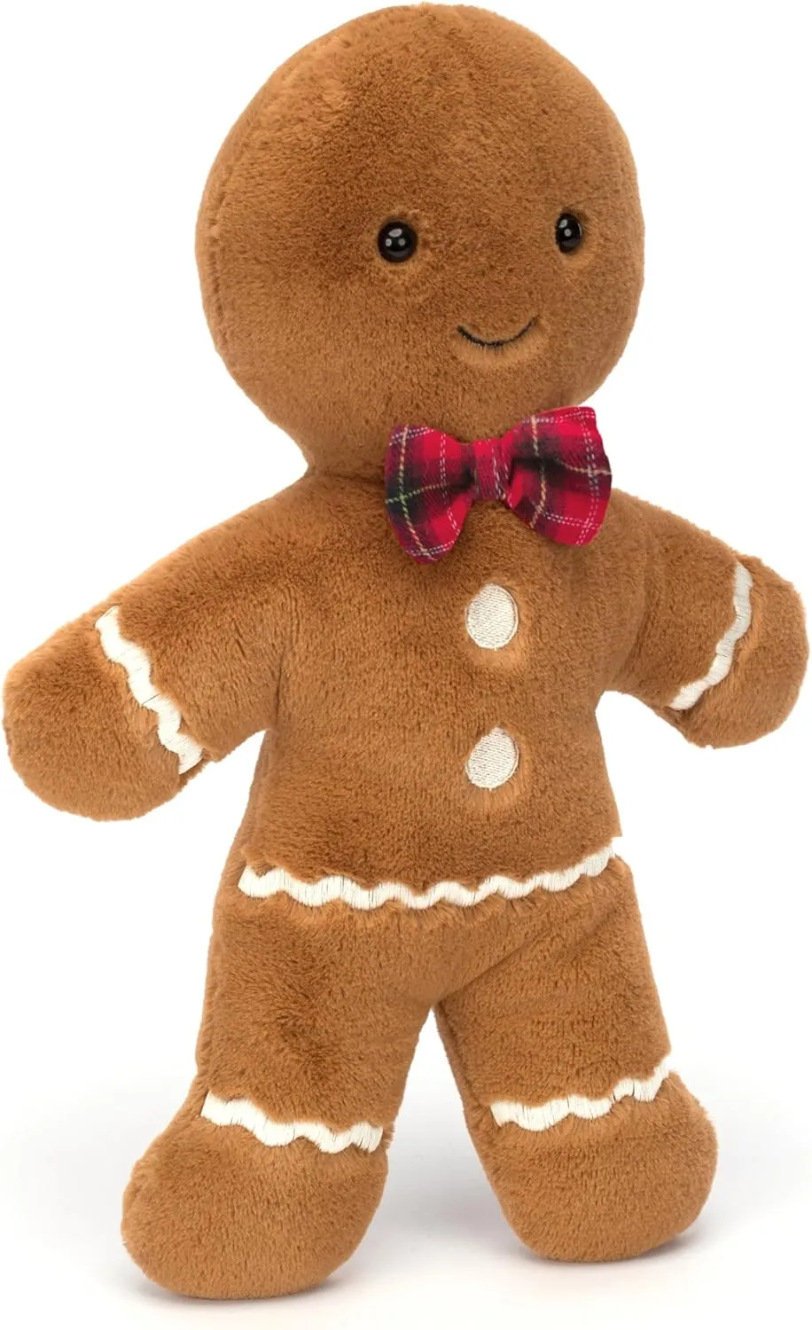 Jellycat Jolly Gingerbread Fred Stuffed Toy, Large 13 inches - Christmas Plush Décor