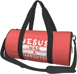 Jesus Was A Carpenter Duffel Bag Gym Bag Travel Sports Tote Large Foldable Beach Swim Yoga0