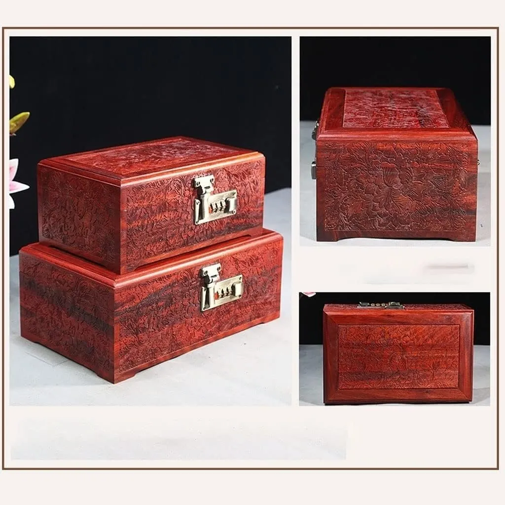 Jewelry Box Storage Cosmetic Earring Necklace Bracelet Watch Retro