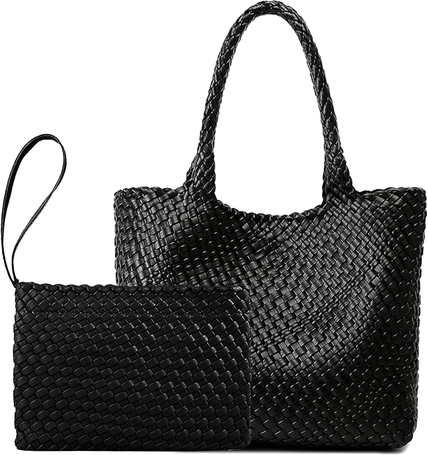 JINMANXUE Fashion Woven Bag Shopper Bag Travel Handbags and Purses Women Tote Bag Large Capacity Shoulder Bags