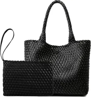 JINMANXUE Fashion Woven Bag Shopper Bag Travel Handbags and Purses Women Tote Bag Large Capacity Shoulder Bags