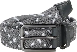 Johnston & Murphy Leather Woven Belt - Belts for Men - Nickel-finish Brass Buckle - Open-weave Leather