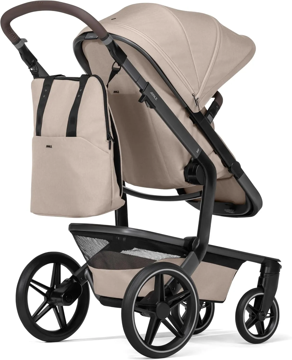 Joolz Changing Backpack - Diaper Bag Backpack - Stylish Baby Bag with Portable Changing Pad, Insulated Compartment, Laptop Pocket & Eco-Friendly Design- Compatible with Hub/Day/Geo - Sandy Taupe
