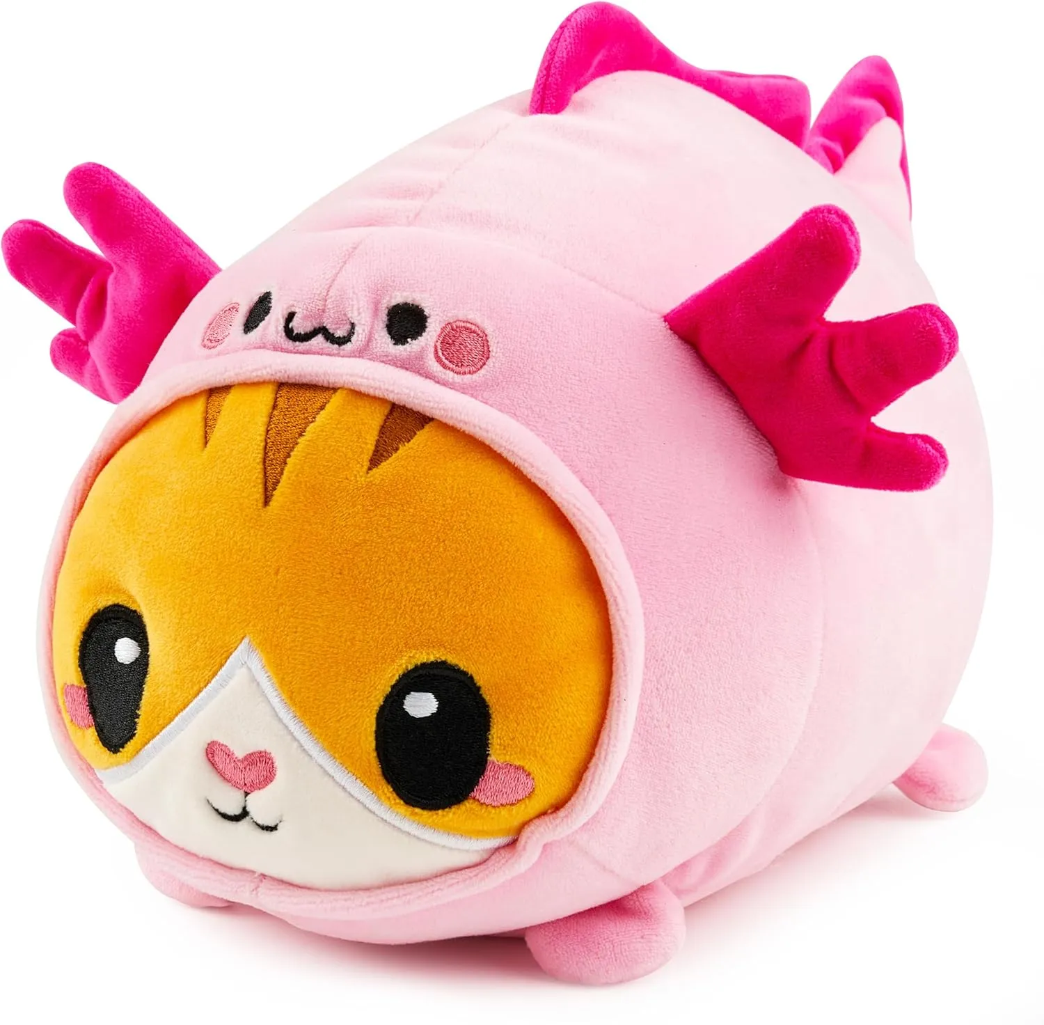 JOYIN Axolotl Plush Toy, Kawaii Axolotl Cat Plush Toy, 11" Soft Plushie, Cute Stuffed Animal Pillow for Kids and Adults, Birthday Gift for Boys and Girls (Catxolotl)
