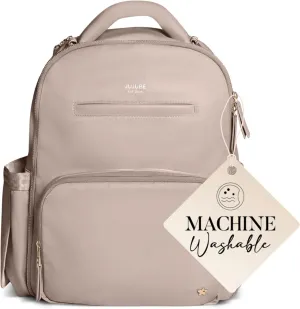 JuJuBe New Classic Diaper Bag Backpack with Portable Changing Pad, Stroller Straps, Large Travel Backpack for Boy or Girl, Carrying Baby Bottles, Wipes, Diapers, Pacifiers, Taupe, Mother's Day Gift