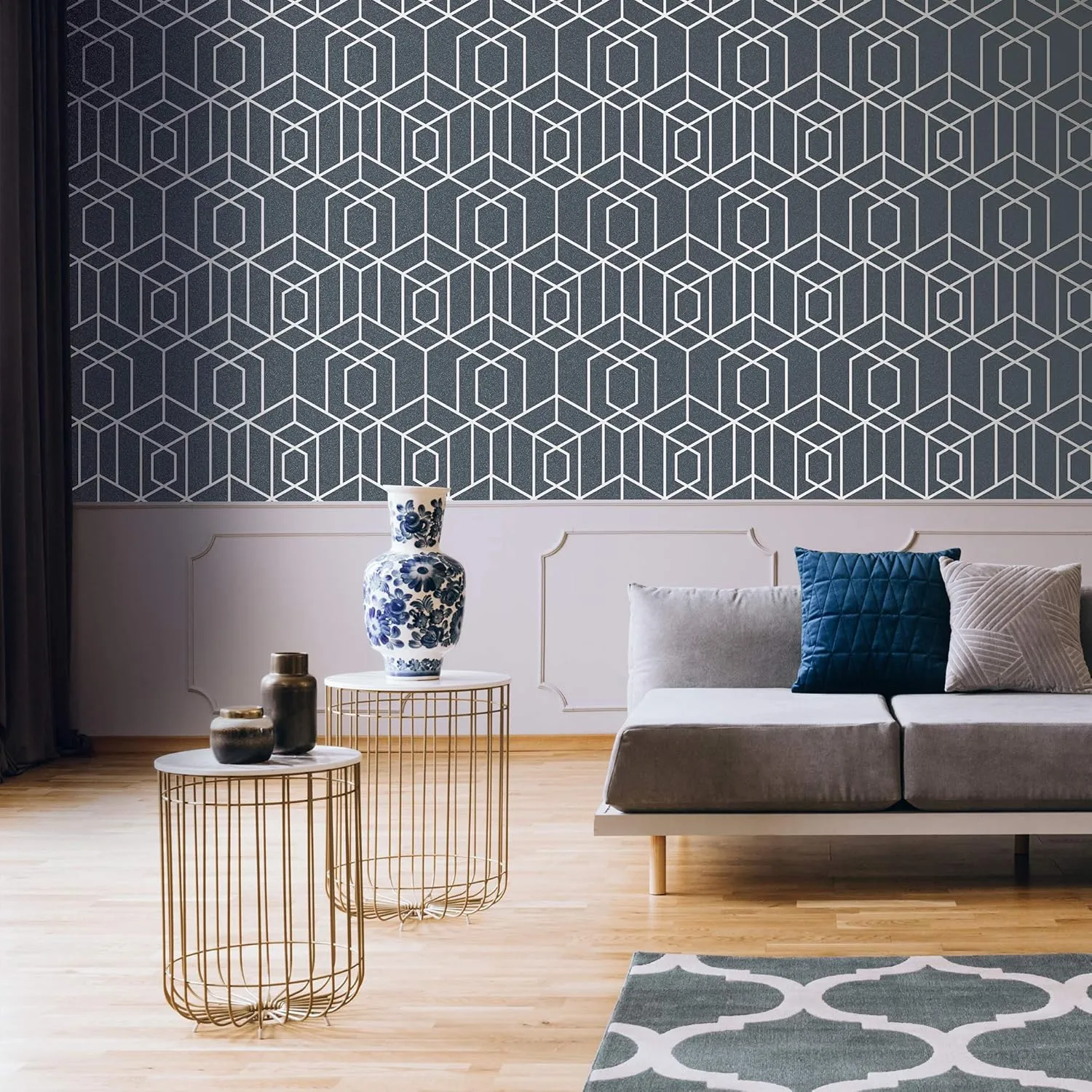 Julien Macdonald Disco Vogue Navy Wallpaper