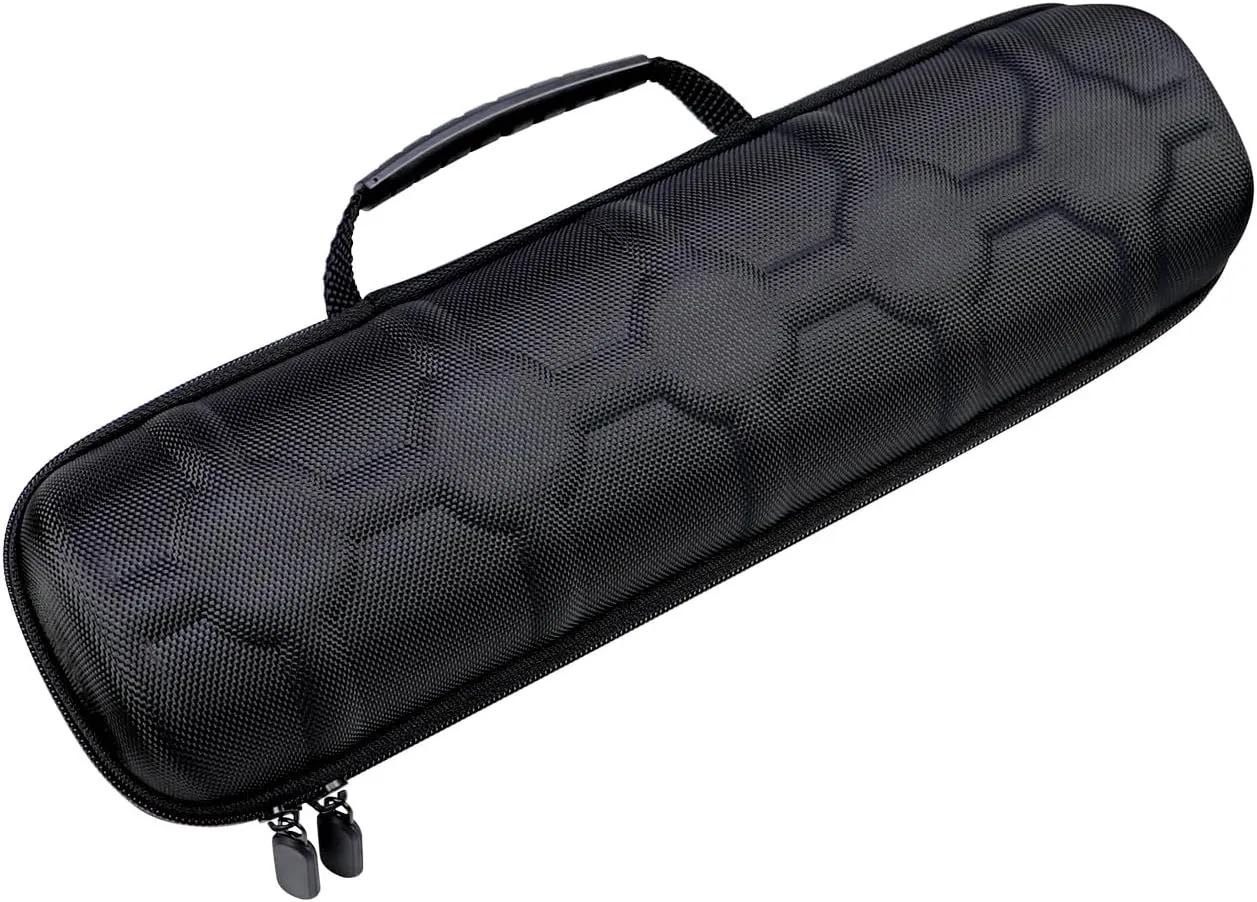 Juntan 5 Slots Hard Watch Travel Case, Portable Nylon Zipper Storage Organizer Box for Men Women with Soft Compressible Foam Pillow Black Silver (Black, 5 Slots Nylon)