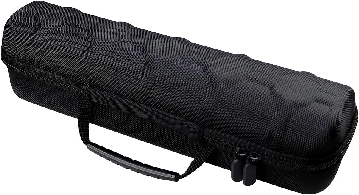 Juntan 5 Slots Hard Watch Travel Case, Portable Nylon Zipper Storage Organizer Box for Men Women with Soft Compressible Foam Pillow Black Silver (Black, 5 Slots Nylon)
