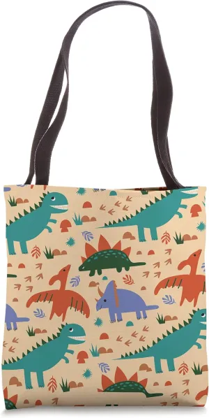 Jurassic Animal Baby Dinosaur Pattern Design Tote Bag
