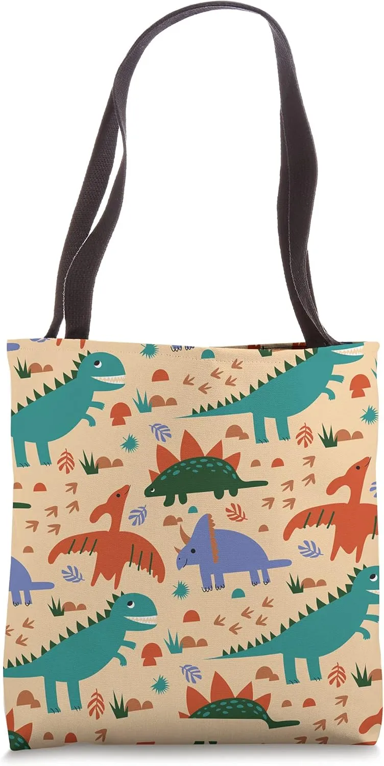 Jurassic Animal Baby Dinosaur Pattern Design Tote Bag
