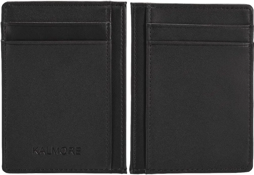 KALMORE Women's Credit Card Holder Leather Slim Minimalist Wallet