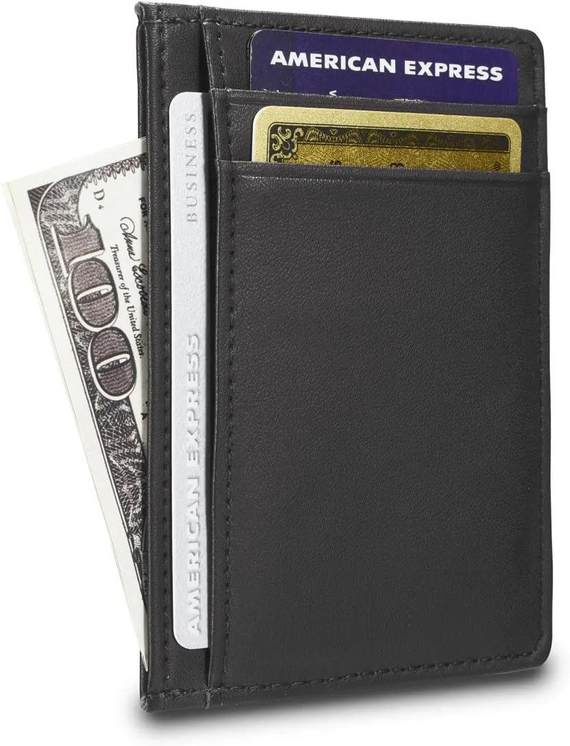KALMORE Women's Credit Card Holder Leather Slim Minimalist Wallet