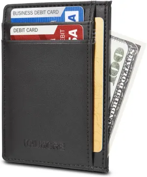 KALMORE Women's Credit Card Holder Leather Slim Minimalist Wallet