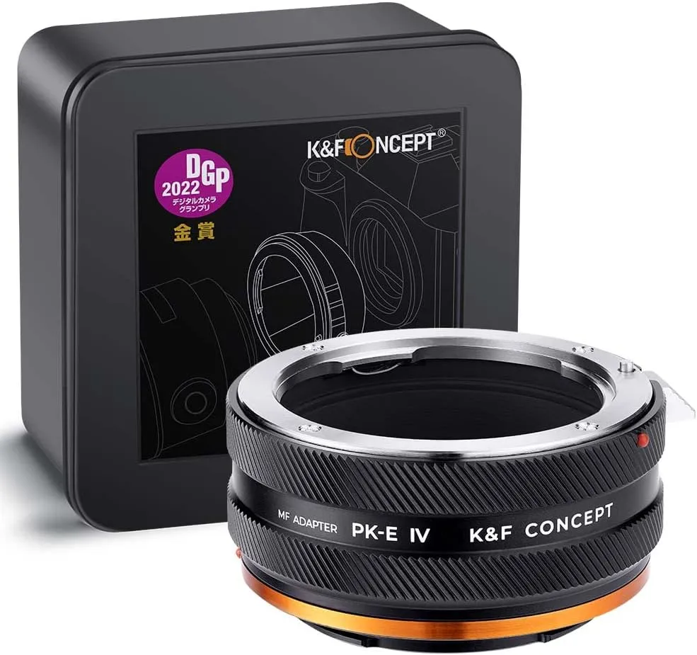 K&F Concept IV PRO Pentax K-NEX Lens Mount Adapter Manual Focus Compatible with Pentax K Series and AF Series Lens to Sony-E NEX Mount Camera Body with Matting Varnish Design