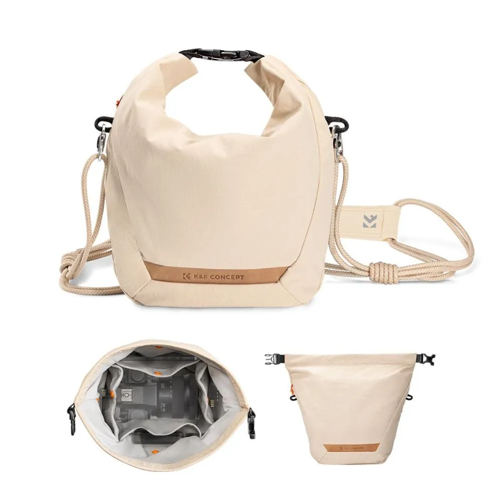 K&F Concept Urban Wander 11 5L Camera Shoulder Sling Bag   Detachable Camera Strap with Magnetic Closure, Water Resistant and Accessory Compartments