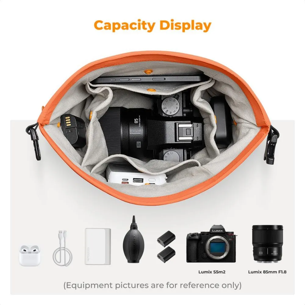 K&F Concept Urban Wander 11 5L Camera Shoulder Sling Bag   Detachable Camera Strap with Magnetic Closure, Water Resistant and Accessory Compartments