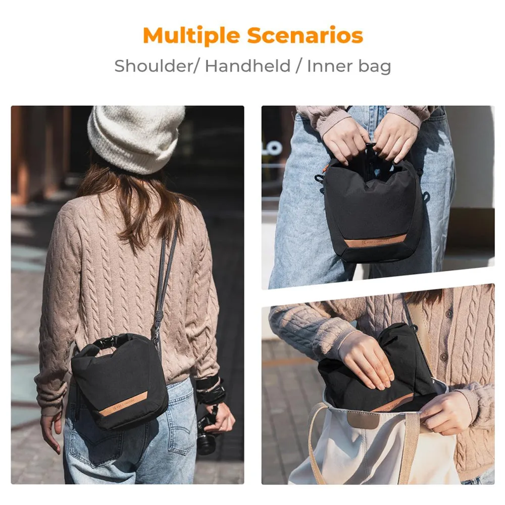 K&F Concept Urban Wander 11 5L Camera Shoulder Sling Bag   Detachable Camera Strap with Magnetic Closure, Water Resistant and Accessory Compartments