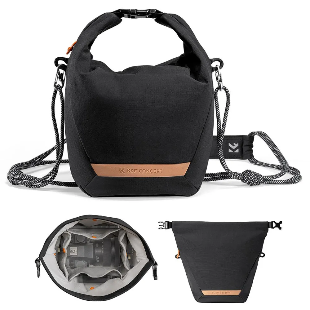 K&F Concept Urban Wander 11 5L Camera Shoulder Sling Bag   Detachable Camera Strap with Magnetic Closure, Water Resistant and Accessory Compartments