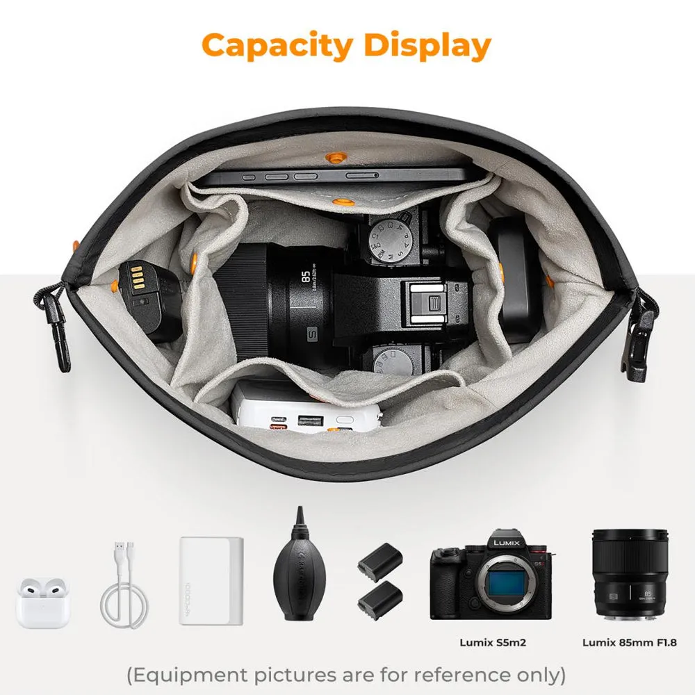 K&F Concept Urban Wander 11 5L Camera Shoulder Sling Bag   Detachable Camera Strap with Magnetic Closure, Water Resistant and Accessory Compartments