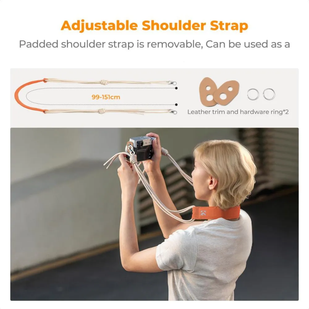 K&F Concept Urban Wander 11 5L Camera Shoulder Sling Bag   Detachable Camera Strap with Magnetic Closure, Water Resistant and Accessory Compartments