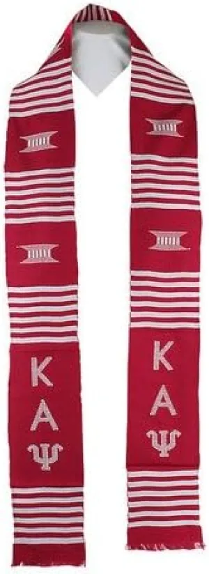 Kappa Alpha Psi Kente Stole (Hand Made in Ghana) (72 inches) - Graduation Stoles
