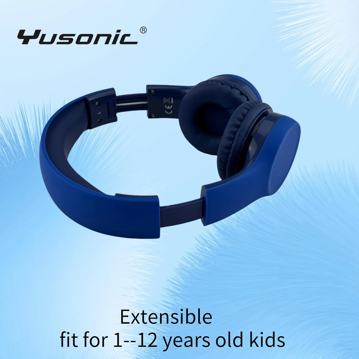 Kids Headphones with Cord, Toddler Headphones with Sharing Function, 85dB/93dB Safe Volume Limit, for Toddler Children Baby Boys Girls On-line Study, School, Travel use (Blue Blue)