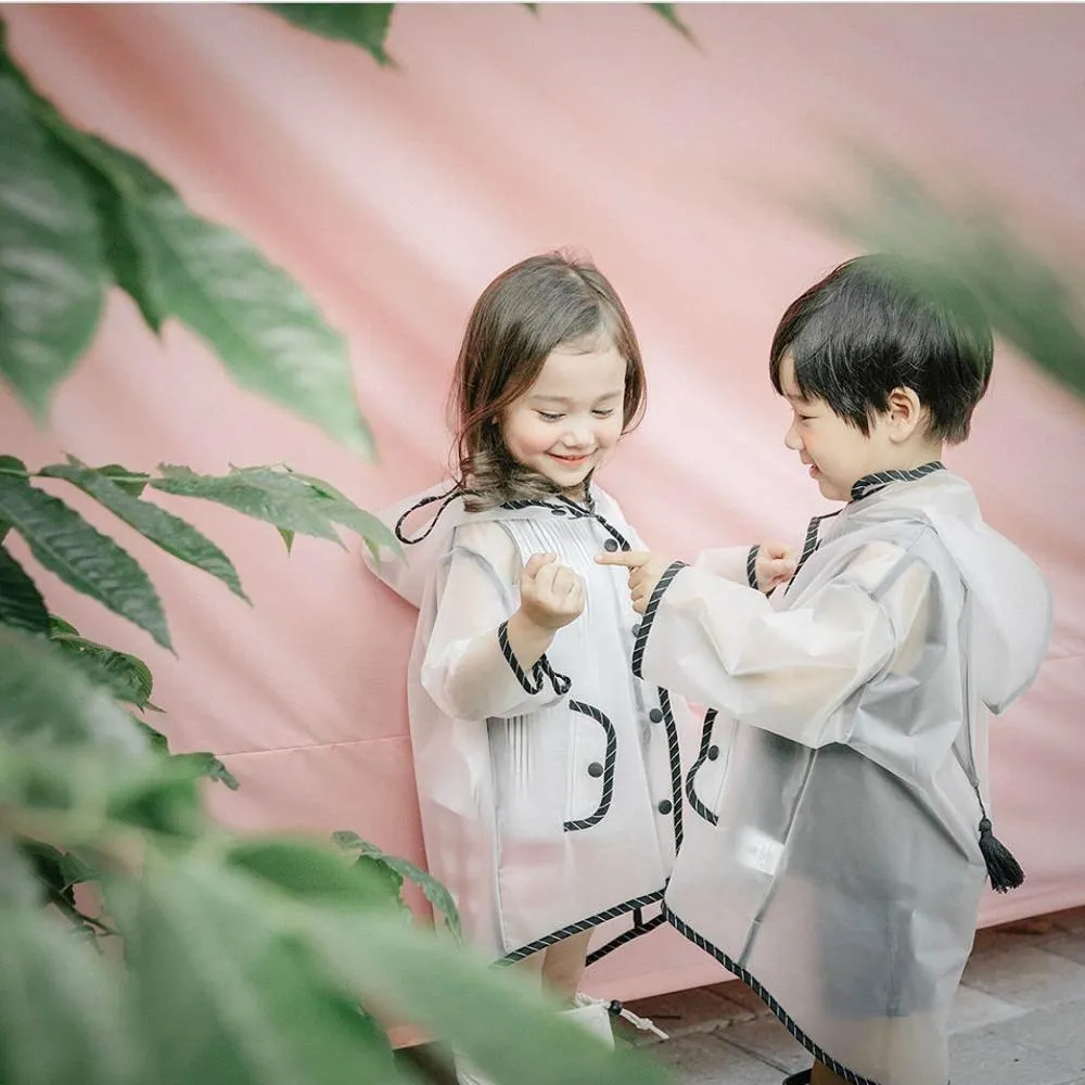 Kids Waterproof Transparent Raincoat - Cute Kids Rainwear
