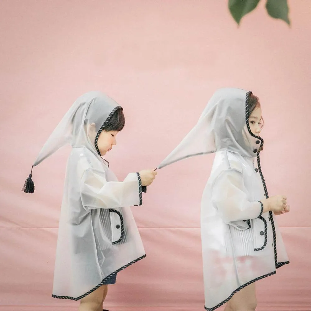 Kids Waterproof Transparent Raincoat - Cute Kids Rainwear