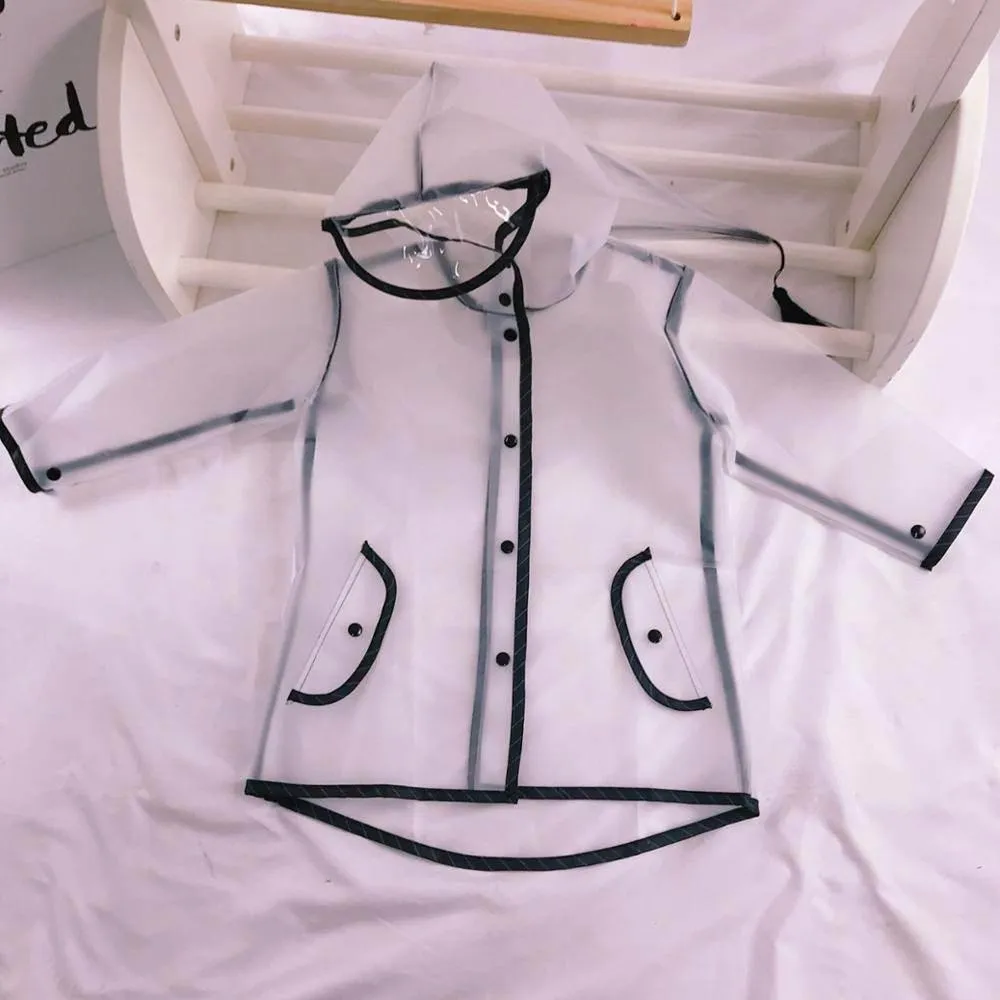Kids Waterproof Transparent Raincoat - Cute Kids Rainwear