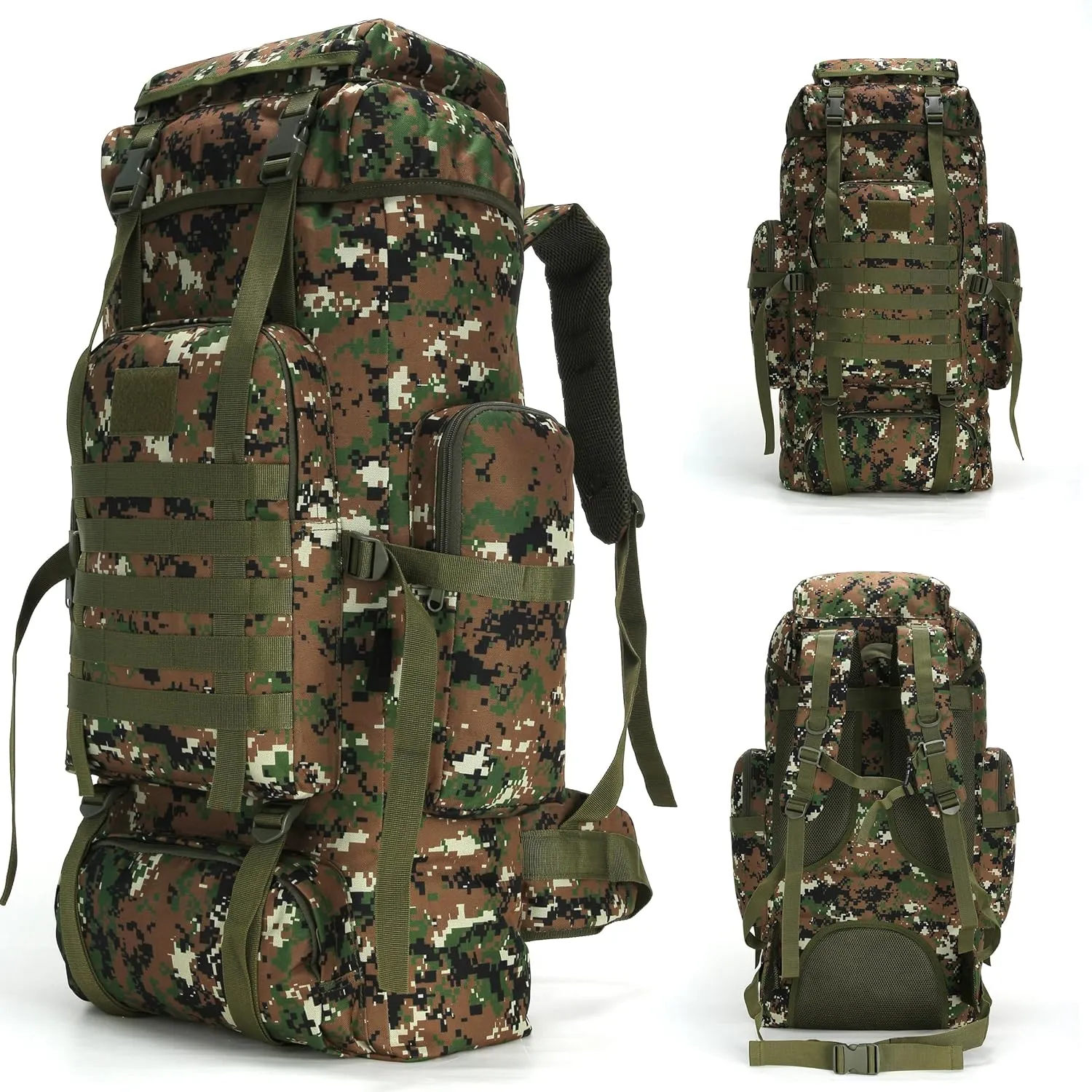 King'sGuard 70L Camping Hiking Backpack Tactical Backpack Military Molle Rucksack Backpack for Outdoor