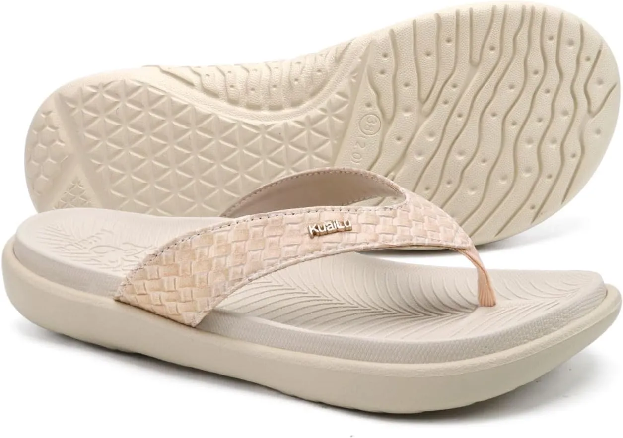 KuaiLu Womens Flip Flops Ladies Yoga Mat Comfortable Walking Thong Sandals With Plantar Fasciitis Arch Support Slip On Indoor Outdoor For Summer