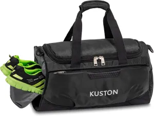 Kuston Sports Gym Bag with Shoes Compartment Travel Duffel Bag for Men and Women