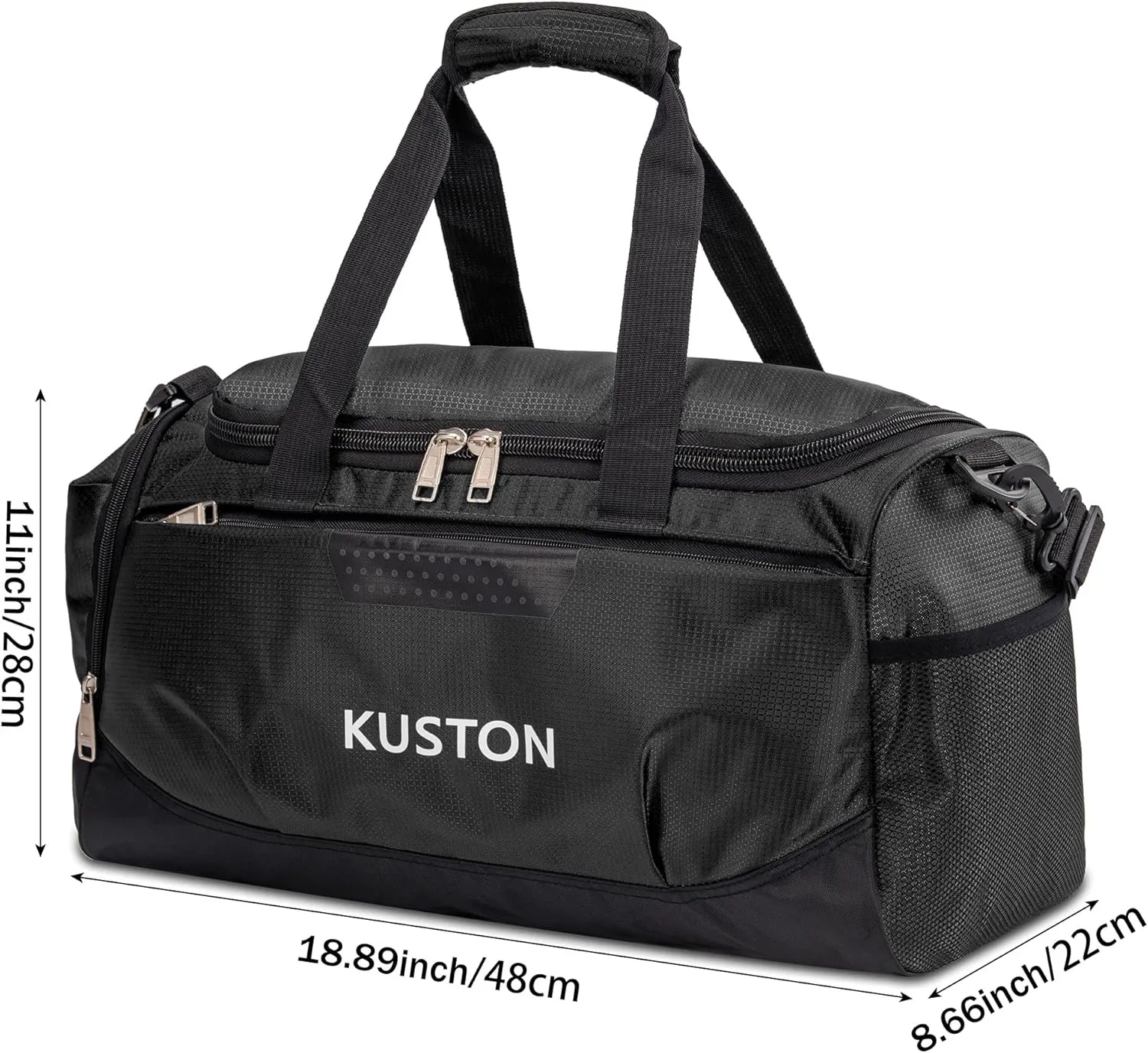Kuston Sports Gym Bag with Shoes Compartment Travel Duffel Bag for Men and Women